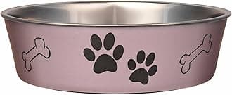 Bella Dog Bowls- Stainless Steel Dog & Cat Bowls - Spill Proof Dog Food Bowl, Cat Bowl, Puppy Essentials & Pet Supplies Great for Home & Travel (X-Large 65-100lbs, Grape)