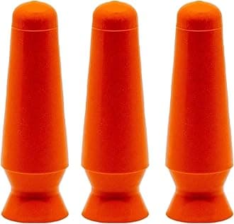 DMV Scleral Cup Large Contact Lens Holder -3 Pack - Installs and Removes Scleral Contact Lenses and Denture Eyes, Orange, 3 Count (Pack of 1)