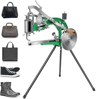 Leather Sewing Machine Cobbler Stitching Machine Shoe Repair Machine with Dual Cotton Nylon Line for Sewing Upsolery, Bags, Tents, Clothes, Belt and Coats