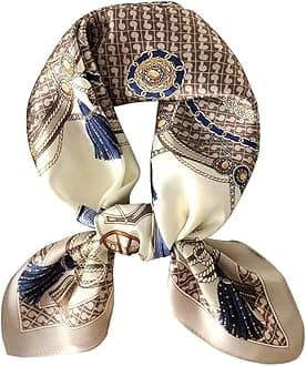 100% Pure Mulberry Silk Square Scarf for Hair-27''x27''- Women Men Natural Silk Neckerchief Digital Printed Headscarf