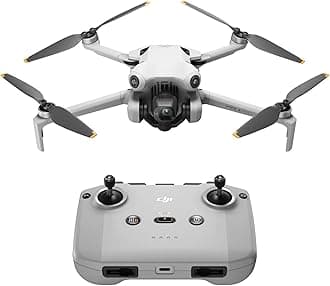 DJI Mini 4 Pro (DJI RC-N2), Folding Mini-Drone with 4K HDR Video Camera for Adults, Under 0.549 lbs/249 g, 34 Mins Flight Time, 20 km Max Video Transmission Distance, Omnidirectional Vision Sensing