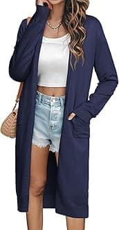 GRACE KARINEssential Solid Open Front Maxi Long Knitted Cardigan Sweater for Women