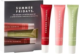 Summer Fridayss Lip Butter Balm, Summer Lip Balm Moisturizing Natural Lip Balms (3PCS), Moisturizes And Brightened, Contains Shea Butter, Lip Care For Dry Lips, For Chapped Lips, Locks In Moisture