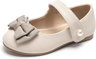 FUNKYMONKEY Toddler/Little Girl Mary Jane Dress Shoes Casual Slip on Ballet Flat
