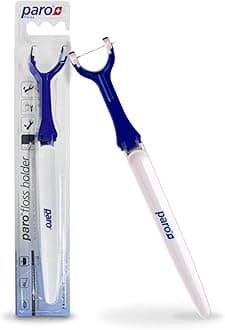 Paro Dental Floss Holder, The Perfect Grip Reusable Flosser Handle for Oral Cleaning, Refillable and Easy to Clean, Works Best with Riser Floss