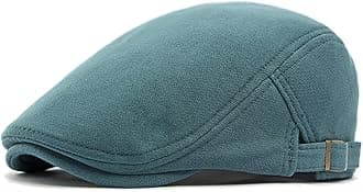 Quanhaigou Men's Cotton Flat Ivy Gatsby Newsboy Driving Hat Adjustable Irish Cabbie Ivy Driving Hunting Cap