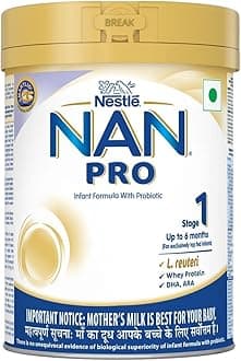 NAN PRO Stage 1 Infant Formula Milk Powder for babies (Up to 6 months) - with Probiotic, 400g Tin with Smartlid