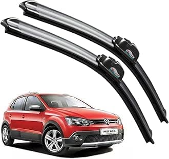 CARNYXCARNYX Frameless Windshield Wiper Blades, Front Car Wipers Set of 2, Noise-Free, Durable Performance Compatible with (Polo Cross (2014-2018) (D-24,P-16))