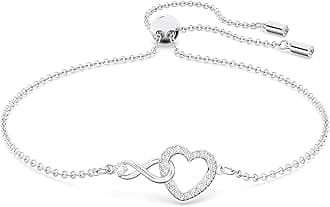 Infinity Heart Jewelry Collection, Necklaces and Bracelets, Rose Gold & Rhodium Tone Finish, Clear Crystals