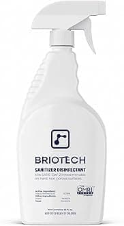 BRIOTECH Sanitizer Disinfectant Hypochlorous Spray, Kill 99.99% of Viruses & Bacteria, Control Mold, Eliminate Odor, Gentle for Nursery & Play Rooms, Food Contact Surface Sanitizer, 32 fl oz