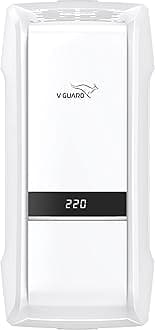 V-GuardDenor iD4 2040 AC Stabilizer for 1.5 ton Inverter AC | Digital Display | Intelligent Time Delay System | Energy Efficient Design | 3 Year Warranty by V-Guard| White (Working Range 160-280 VAC)