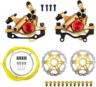 Zoom XTECH HB-100 Mountain Bike Hydraulic Line Pulling Disc Brakes Electric Folding Car Mountain Road Bike Line Pull Oil Brake with Discs