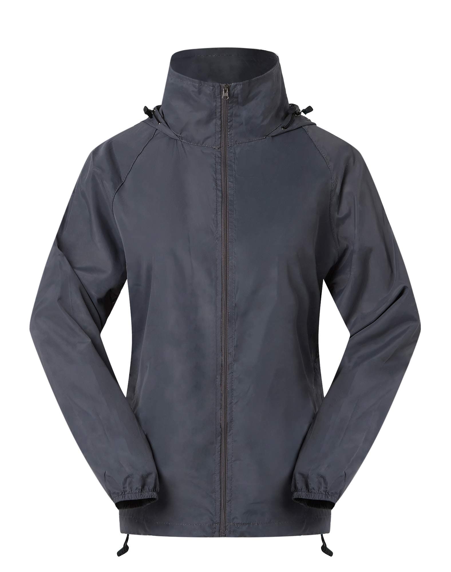 Spmor Women's Lightweight Waterproof Jacket Packable Windbreaker Running Coat