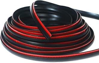 Fender Flares Edge Trim, EPDM Rubber Trim for Car and Truck Wheel Wells, T molding, for Fender Flares Universal, 30 FEET Length, Automotive Grade Adhesive Tape Bonds to Fender Flare