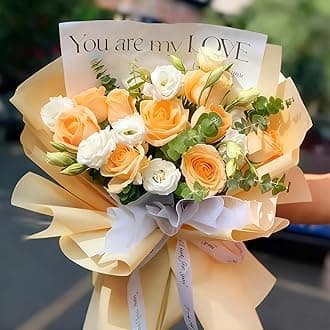 20 Sheets Matte Flower Wrapping Paper Waterproof Florist Bouquet Packaging Paper Multi Colors Thick Floral Gift Wraps Roll for Valentines Mother’s Day Birthday Wedding Holiday