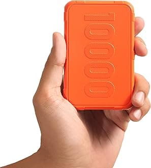10000mAh Power Bank, Rugged & Slim, 22.5W Fast Charging, Compact & Travel-Friendly, USB & Type-C Output, PD & QC, Compatible with iPhone, Samsung, Oneplus & All Android (Force 10K, Orange)