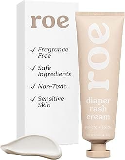 Roe Wellness- Diaper Rash Cream Paste Ointment W/Zinc Oxide | Maximum Strength Diaper Rashes Soothing Cream, Ointment for Babies