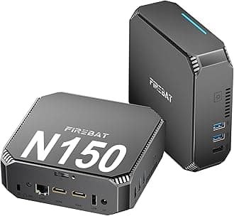 Mini PC Computer, 2.5'' SSD/HDD Expansible, Intel 13th Twin Lake N150 3.6GHz, Dual Display 4K, 8GB RAM 256GB SSD, Energy Efficient Small Desktop Computer for Office/Business/Home/School【AK2】