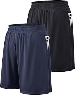 BALENNZ Athletic Shorts for Men with Pockets and Elastic Waistband Quick Dry Activewear