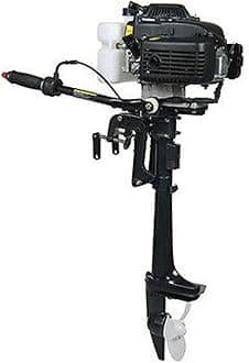 4 Stroke 4HP Outboard Motor, 52CC 2800W Outboard Motor Boat Engine, Heavy Duty Fishing Boat Engine Marine Engine for Fishing Aquaculture Outdoor Adventure