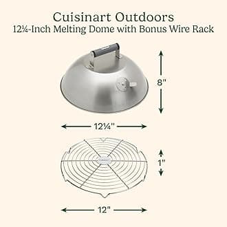 Cuisinart CGWM-083 Bonus, 12.25" Melting Dome and Wire Rack, Stainless Steel