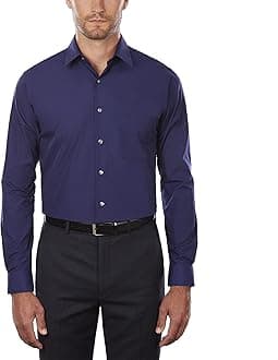 Van Heusen Mens Poplin Regular Fit Solid Point Collar SHIRT