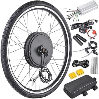 AW Electric Bike Conversion Kit 48V 1000W 26" Front/Rear Wheel Powerful Motor E-Bike Conversion Kit Dual Mode Controller Twist Throttle/Thumb Throttle Ebike Wheel Kit