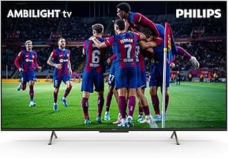 Philips Ambilight PUS8108 65 inch Smart 4K LED TV | UHD & HDR10+ | 60Hz | P5 Perfect Picture Engine | SAPHI | Dolby Atmos | 20W Speakers | Google Assistant & Alexa Compatible|Satin chrome bezel [Energy Class F]
