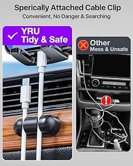 YRU [True Upgrade for Safety] Car Phone Holder Mount [Patent & Military-Grade] Dashboard Cell Phone Holder for Car Vent Windshield Phone Stand for iPhone 17 16 15 14 13 Pro Max Truck Samsung, Purple