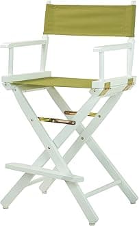 24" Director's Chair White Frame-Olive Canvas