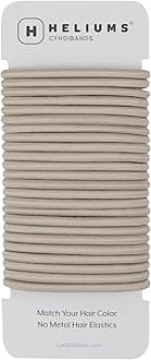 Elastic Hair Ties – Ash Blonde- No Damage 4mm Ponytail Holders for Women & Kids, 24-Pack Hair Elastics in Neutral Colors