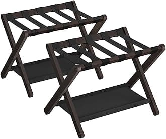 SONGMICS Luggage Rack Expresso and Black URLR007R02