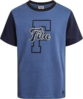 Fila Boys' Graphic T-Shirt - Breathable Casual Short Sleeve Crewneck Pullover...