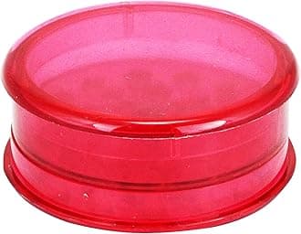 Plastic Grinder 60 mm Three Parts Including Storage Choose Your Favourite Colour (Red) for Pine Nuts and Chilli Peppers, 1x