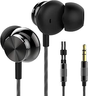 Betron BS10 Earphones Wired in Ear Earbud Headphones with 12mm Bass Driver No...