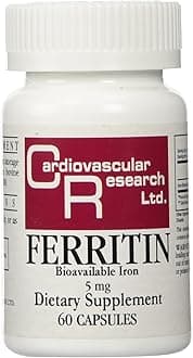 Ferritin Bioavailable Iron 5 mg 60 Caps by Cardiovascular Research