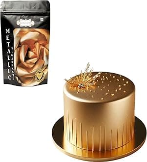 Confect Glistening Gold Fondant | Edible Metallic Fonadant | Chefs Choice Gold Fondant for Christmas Cake Decorating | Vegan, Gluten-Free, Nut-Free, Palm Oil-Free – 8.8 Oz