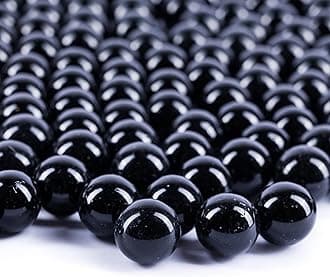 Galashield Black Marbles for Vases | Glass Marbles Bulk Vase Fillers | Glass Beads for Vases, Round Marble 5lb, (Approx. 400 pcs)