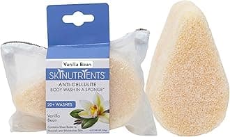Anti Cellulite Body Wash in a 20+ Wash Sponge, Vanilla Bean, 1 Count