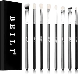 Eye Makeup Brushes, Eye Blending Brush, Eye Makeup Brush Set for Eyes, Eyeliner Blend, Professional Makeup Brushes Set of Natural Goat Hair – 8 Pieces