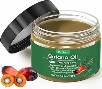 Go Ho Raw Batana Oil for Hair Growth,100% Pure Batana Oil Organic Dr. Sebi,Rich in Vitamin E,Scalp & Hair Strengthening Oils(4.23oz)