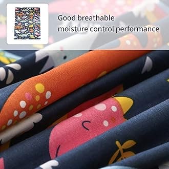 MAXYOYO Mattress Cover for Traditional Japanese Futon Mattress, Futon Floor Mats Cover with Zipper, Super Soft and Machine Washable, Dinosaur, Queen