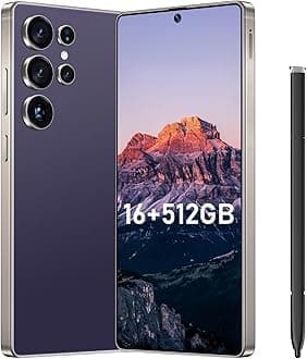 I25 Ultra Flagship Killer Smartphone - Snapdragon 8 Gen 3, 16GB+512GB, Massive 6.99" FHD+ Display, 108MP+68MP Pro Cam, 7000mAh 2-Day Battery, Android 14, Includes Stylus Pen (Purple)