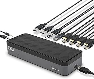 Targus USB-C Universal Quad 4K (QV4K) Docking Station with 100W Power Delivery, Black (DOCK570USZ)