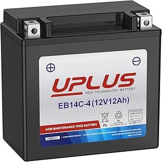 ATV Battery YTX14-BS, UPLUS EB14C-4 Scooter Snowmobile UTV Motorcycle Battery Maintenance Free - Sealed Agm Powersports Batteries Compatible with Honda Suzuki Kawasaki Yamaha