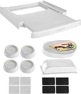Washing Machine & Tumble Dryer Universal Stacking Shelf Kit 60x60cm + Anti Vibration Feet