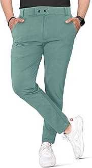 Mehrang Men's Stretchable Stretchable Formal Pant Trousers | Stylish Slim Fit Men's Wear Trousers for Office or Party | Polycotton Knitted Fabric
