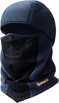 AstroAI Balaclava Ski Mask Winter Fleece Thermal Face Mask Cover for Men Women Warmer Windproof Breathable, Cold Weather Gear for Skiing, Outdoor Work, Motorcycling, Snowboarding, Blue-M, 21.5-23"