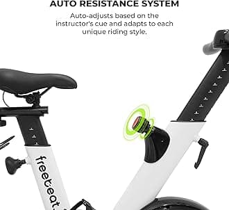 Freebeat Exercise Bike With Auto Resistance System, Indoor Cycling Bike, Stationary Bike For Home Workout (Arctic White)