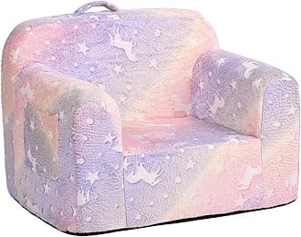 Tiita Kids Sofa, Chirldren Couch with Carrying Handle & Side Pockets, Kids Foam Chair, Toddler Armrest Chair, Lightweight Children Sofa Chair, Kids Read Sofa for Girl or Boy(Twill Pegasus)